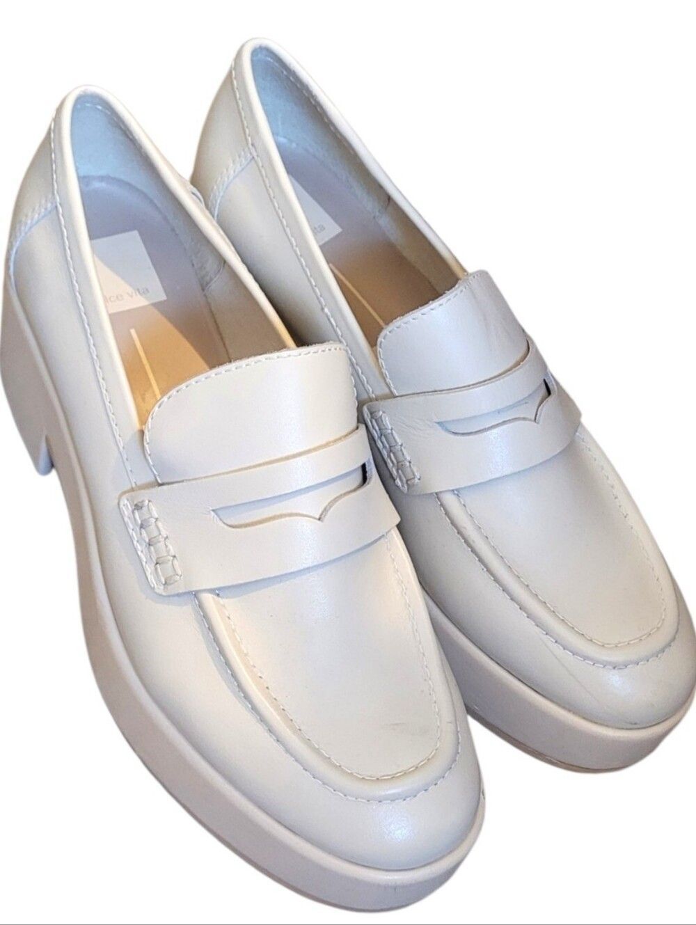 Dolce Vita Cream Yanni Platform Loafers Size US 8